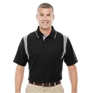 Devon and Jones Mens Sporty Black Active Golf Polo Shirt
